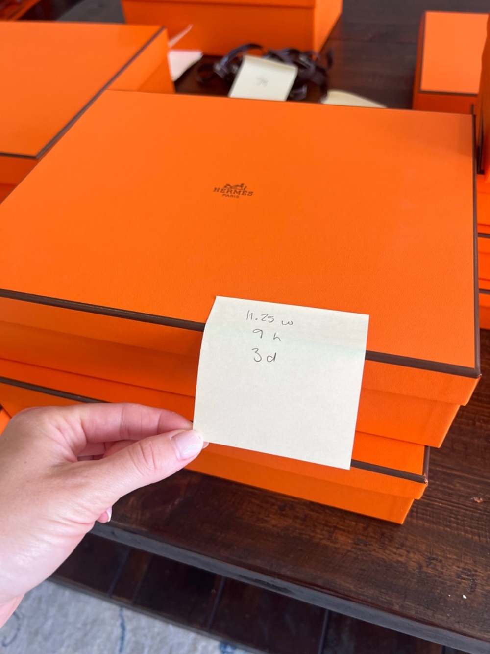 Hermès Orange Gift Box Stack